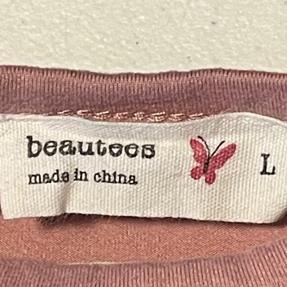 Beauttes Mauve "Take It Easy" T-shirt for girls with sparkling sequins and front - Picture 9 of 9